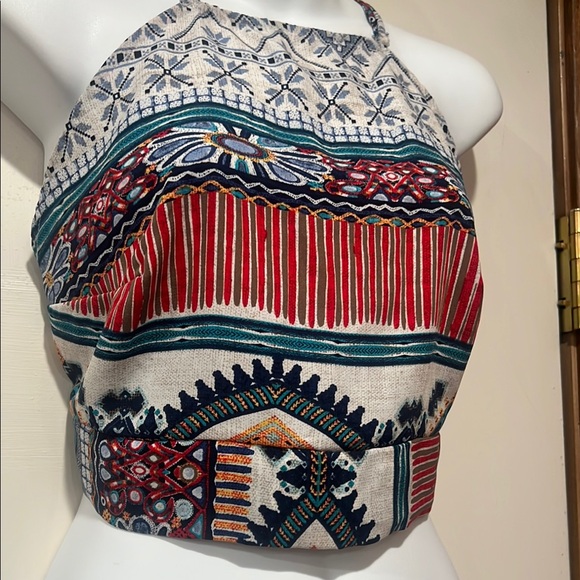 Multicolor Halter Neck Women's Top - Picture 2 of 7